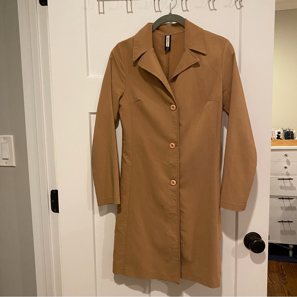 Tan trench coat light jacket